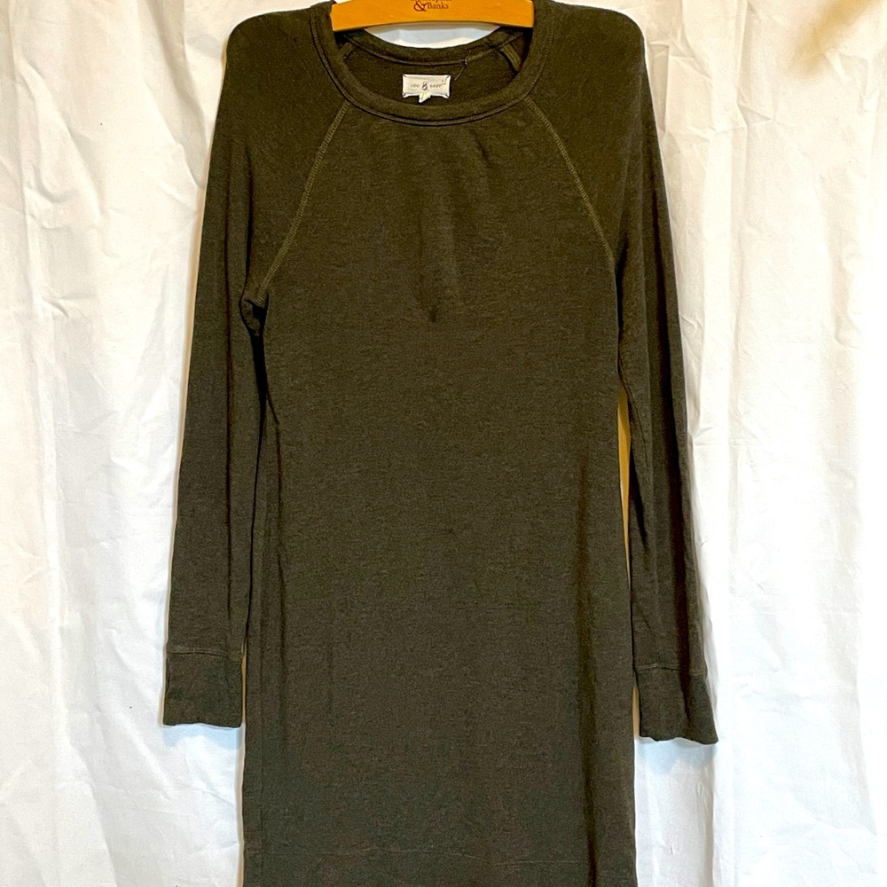 Lou & Grey Dark Olive Green Soft Dress Sz Medium EUC